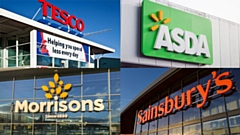 Supermarkets have amended opening times over the bank holiday weekend