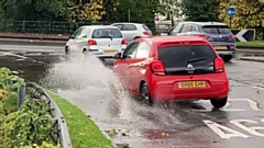 The rain caused some flash flooding
