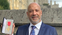 Ali Akbar OBE at Windsor Castle 