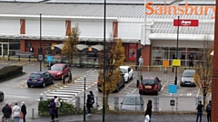 Customers were asked to move clear of the stores