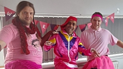 Stuart Rose, Shankar Das and Rob Ridgway getting into the spirit of the day.
