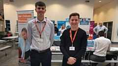 Reece Purcell, Regenda Homes Housing Apprentice and Peter Hands from Oasis.