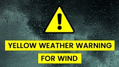 A yellow weather warning is in place for tomorrow