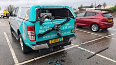 The van was damaged during the theft