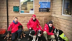 Rescue team dogs paid a visit to Donaldson's to get their yearly check-up and jabs