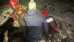 A scene from the dramatic rescue