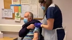 The first vaccination in Oldham
