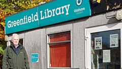 Lib Dem spokesman Jeff Garner at Greenfield Library
