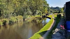 The area of the canal in Mossley where the incident occurred
