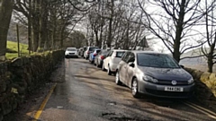 Cars parked at Dovestone 