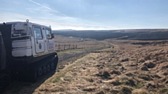 Several hot spots remained on the moor this morning following the fire. Image courtesy of Victoria Holland