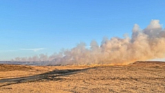 The fire at Marsden Moor yesterday evening