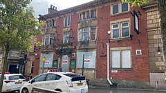 The famous old Hare and Hounds pub in Oldham town centre was boarded up recently