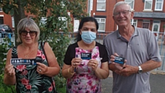 Pictured are (left to right): Susan Richardson, Dr Anita Sharma and Eric Richardson