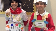 The children were encouraged to make their own costumes by using recycled materials, or to come in clothes they already have rather than buying costumes