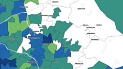 Map of Covid-19 cases in Oldham in the week to May 29