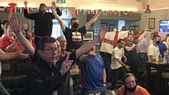 Fans were peaceful at The Old Bank pub in Oldham 