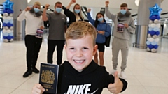 The Thompson family, fly out from Manchester Airport's new Terminal 2. 