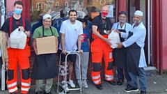 Imran and the Yorkshire Air Ambulance Team.