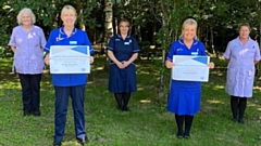 Pictured (left to right) are staff members from Dr Kershaw’s Hospice at Home Team: Brenda Harston, Joanne Wright, Lindsey Harper, Tracy Harrison and Janine Cockcroft