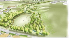 The planned linear park in Chadderton. Photo: FO Developments LLP. Free to use for all newswire partners. Caption; Charlotte Green