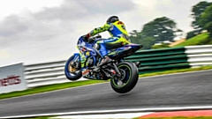 Ash Beech in full flight at Cadwell Park