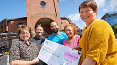Ray Aslam, Justin Brierley, Mary Eleftheriou, and Elaine Rothwell from the Traders Association and Lillie Winterbottom from Dr Kershaw’s
