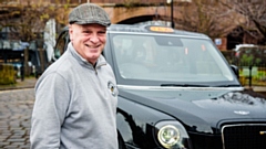 John Consterdine gives tours of Greater Manchester from the comfort of his electric taxi