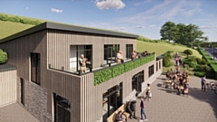 Bank Top Farm - CGI of the proposed farm shop and cafe. Image courtesy of Corstorphine and Wright
