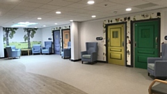 The spacious and colourful ward area at the refurbished Ramsbottom ward