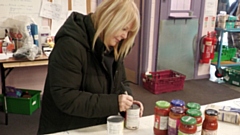 Joy Bishop volunteering at Oldham Foodbank