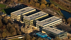 The new Saddleworth School site with the clock tower in front