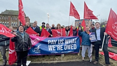 Oldham politicians joined an event in support of the drivers' pay claim