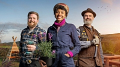 Designer Joel Bird, ecological gardener Poppy Okotcha and craftsman Bruce Kenneth feature on the show