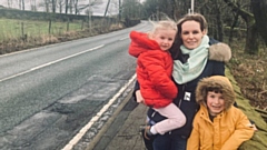 Clare Grainger with her children, who has launched the campaign. 