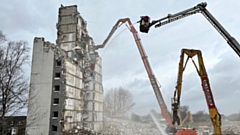 Machines make short work of the building
