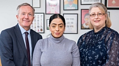 Harry Catherall, Chief Executive of Oldham Council, Arooj Shah, Leader of Oldham Council and Emma Barton, Executive Director for Place and Economic Growth