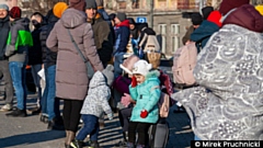 Ukrainian refugees at the Polish border