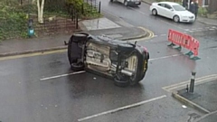 The scene following an accident in February