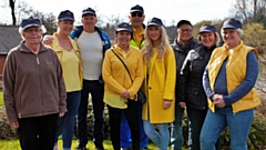 Dr Anita Sharma and Courtney Ormrod with supporters in Alexandra Park