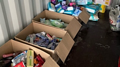 Items being donated at one of Sue Kershaw's drop off points.