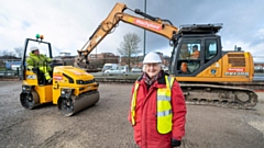 Cllr Hannah Roberts, Cabinet Member for Housing at the site at Mumps