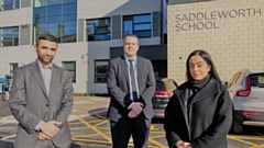 L-R: Cllr Shaid Mushtaq, Mike Anderson, Cllr Arooj Shah