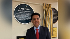Dr Zahid Chauhan at the unveiling of the plaque