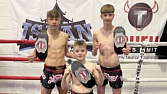 Tommy Lowe, Leo Deakin and Brayden Watson from Isaan Muay Thai 
