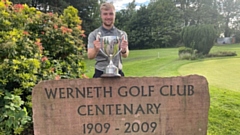 JUST CHAMPION: Leon Tessier shows off the Chronicle Cup