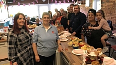 The Salvation Army's Family Worker Kim Rogers, Major Estelle Blake and volunteers from Fitton Hill held an appreciation party for volunteers and their families