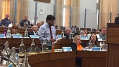 Cllr Jabbar at the full council meeting this week