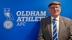 The main man: New Latics chairman Frank Rothwell pictured at today's press conference