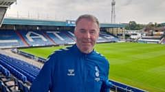 Latics team manager John Sheridan pictured at Boundary Park today